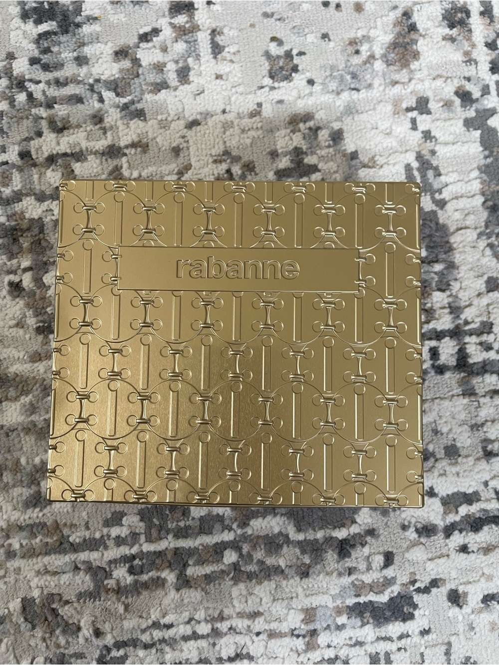 PACO RABANNE Gold Decorative Accent Box - Elegant Home Accent